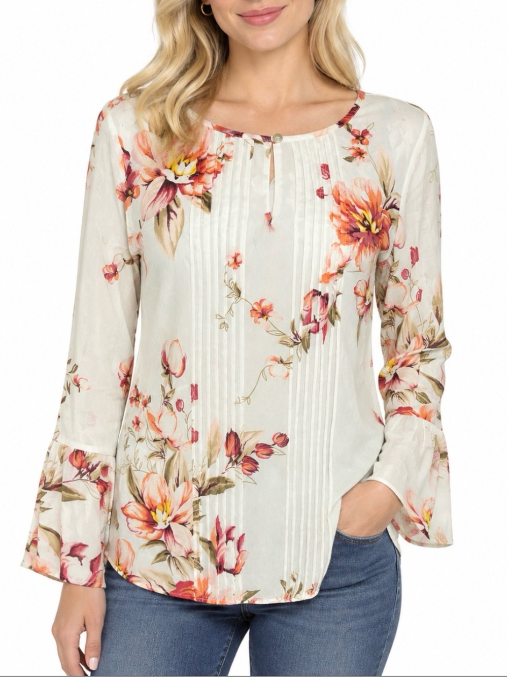 Preowned White House Black Market blouse size 8